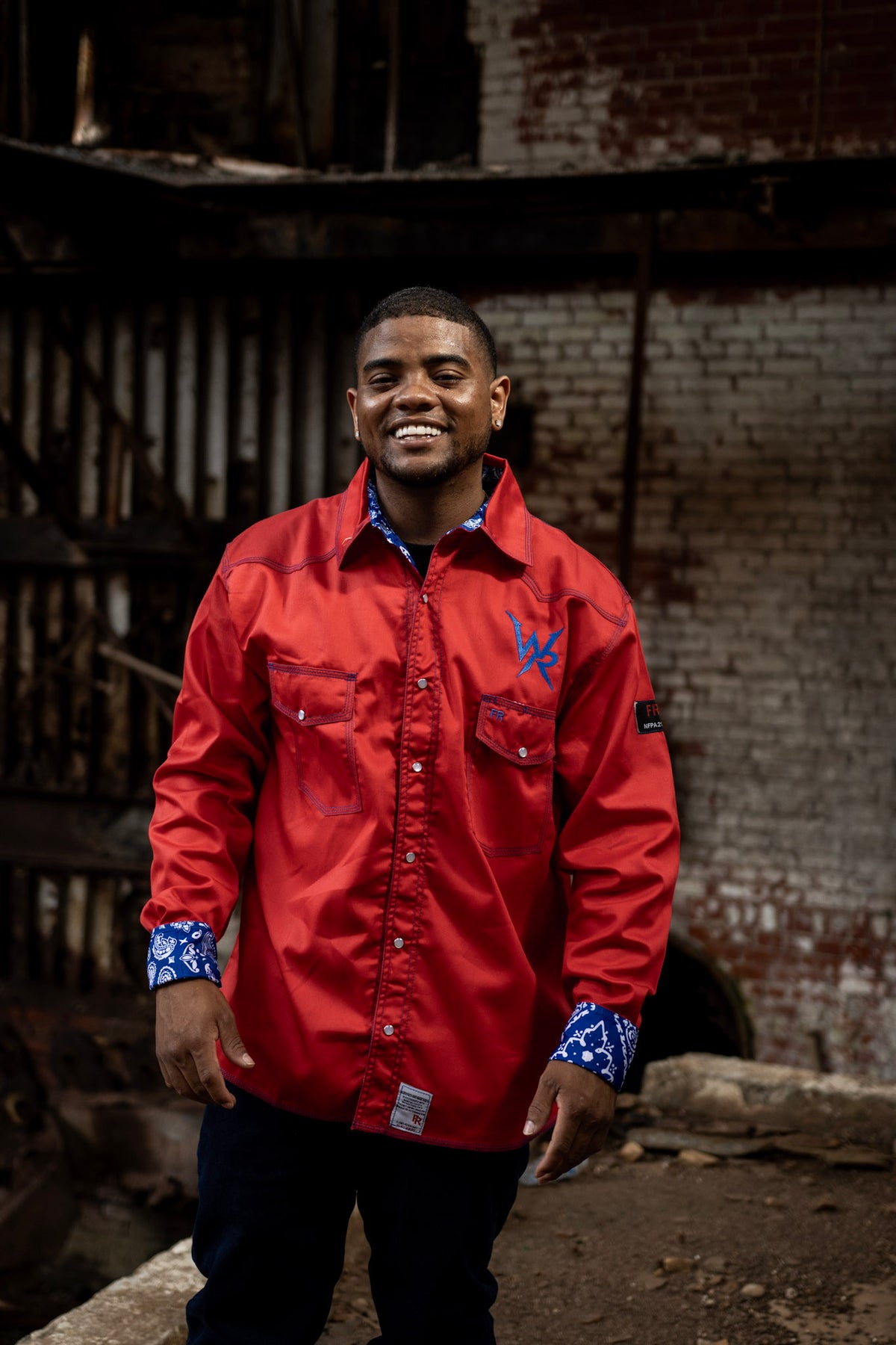 Weld religion cross shirt - Red