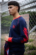 Long sleeve shirt - blue/red